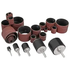 Rubber Sanding Drum Sleeves 1/4" Mandrel 1/2"-2" Kit Set for Drill Press Sander