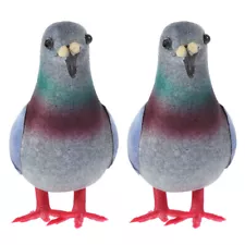 2 Pcs Simulation Foams Pigeons Artificial Doves Birds Fake Toy