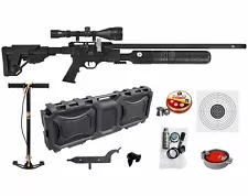 Hatsan Factor RC PCP .177Cal Air Rifle w/Scope & Pellets & Case & Pump & Targets