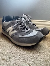 NEW BALANCE 574 Sneakers Mens Size 9 Pennant Grey Suede Shoes