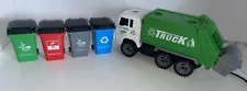 Rubbish Garbage Truck Toy ð Realistic Bin Lorry - 4 Recycling Bins - VGC