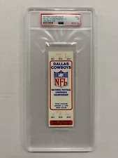 1971 NFC CHAMPIONSHIP COWBOYS VS. 49ERS GAME FULL TICKET PSA 7 NM BEAUTY !!!