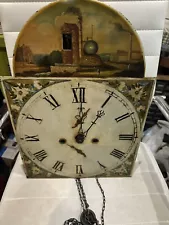 Unusual 30hr Longcase Movement And Automaton Dial 13ins X 16ins