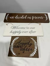 wedding decorations Set Of 3 Wedding Signs. 9x7 15x5. 20x5.