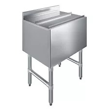 19" x 24" Stainless Steel Ice Chest with Sliding Lid - Large Ice Bin