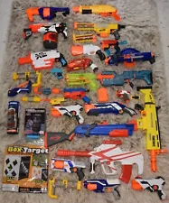 HUGE NERF Gun Lot + Extras - Sold AS IS - SEE VIDEO - Read Description