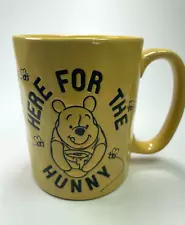 Disney Winnie the Pooh HERE FOR THE HUNNY 16 Mug Bee Honey Pot Embossed Cup C89