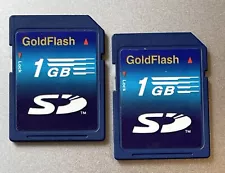 Lot Of 2 1GB SD Secure Digital High Speed Flash Memory Card