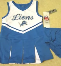 NFL 2024 Licensed DETROIT LIONS 2 PIECE Cheerleader Uniform 12M 18M 2T 3T 4T