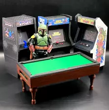 CUSTOM GAME ROOM 3 ARCADE 1 POOL TABLE for 3.75" figure diorama STAR WARS GI JOE