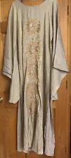 Moroccan Dubai XL Kaftan Farasha Abaya Dress Fancy Long Gold Embroidered Gown