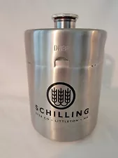 Schilling Beer Co. Growler Mini Keg Stainless Steel 2 liter