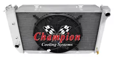 SR Champion 4 Row Radiator W/ 16" Fan for 1969 - 1971 Ford Galaxie V8 Engine (For: 1971 Ford Galaxie 500)