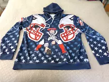 NFL New England Patriots Jacket Hoodie SKULL Factory Sample China (XXXL) NWOT