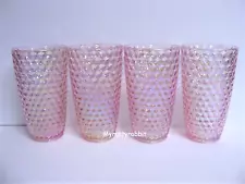 Pink Acrylic Drinking Glasses Indoor / Outdoor - Set of 4 - Iridescent Diamond