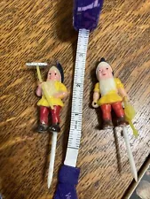 Vtg Garden Gnomes Miniature For Flower Pots