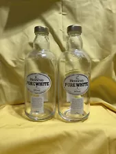 2Hennessy PURE WHITE Cognac EMPTY Liquor Bottle Collectible Not Sold in USA RARE