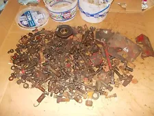 Massey Harris 44 Tractor MH box of misc bolts nuts parts pieces springs &