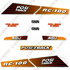 Fits ASV RC-100 Decal Kit Skid Steer Replacement Stickers Equipment Decals