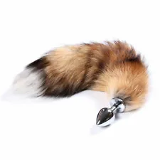 Small Fox Tail W/Metal Romantic Game Funny Toy for Women Costumes Role Playing