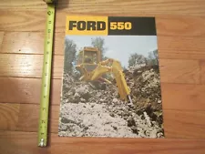 Ford Tractor 550 backhoe loader 12 page Vintage Dealer sales brochure