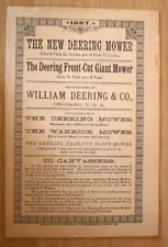 1887 wm deering & co deering front cut giant mower dealer sales booklet 20 pages