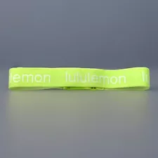 Lululemon Hold Your Own Headband Adjustable Non-Slip Neon Green Spell Out Logo