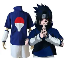 Naruto Uchiha Sasuke Costume Halloween Cosplay Set + Headband Size S-XXL