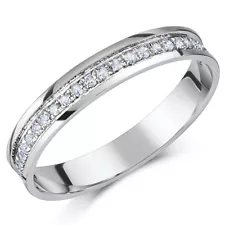 Platinum Eternity Diamond Ring Half Eternity 0.15ct Court Hallmarked *SALE*