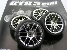 Vintage HPI Nitro RS4 Racer RTR EVO 18SS Mounted X-Pattern Tires Split 6 Wheels