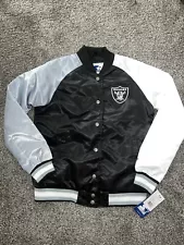 Starter Oakland Raiders Jacket Womens Size M Las Vegas Brand New Black Rare