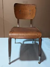 Antique School Chair By American Desk Used