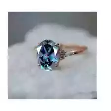 Natural Alexandrite 4.50 carat ring 925 Sterling Silver Handmade gift ring