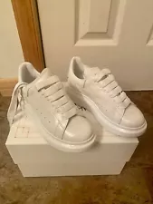 Authentic Alexander McQueen Kids Patent White Sneakers