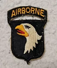 WW2 101st Airborne Division Patch W Attached Tab