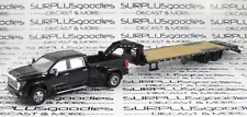 Greenlight Black 2022 GMC SIERRA 3500 DENALI Dually Pickup w/Gooseneck Trailer