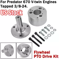 For Predator 670 V-twin Engines Universal Flywheel PTO Drive Kit Shaft Silver