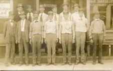 Real Photo - -Believed to Be Conductors for Street Car Line in Marion, Ohio OH