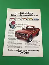 1973 1974 1975 1976 TOYOTA SPORT PICK UP TRUCK ORIGINAL PRINT AD ADVERTISEMENT