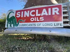 Antique Vintage Old Style Sinclair Oils Service Station Sign