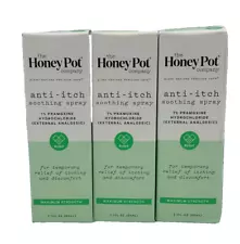 (3 BOX)Honey Pot Company Anti-Itch Soothing Spray Max Strength 80mlEACH EXP:3/26