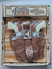 Vintage Antique Gabriel Laramie Western Holster Set Toy Cowboy Guns