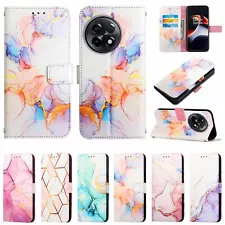 For OnePlus 11 ZTE Axon 40 Ultra Marble Leather Wallet Stand Card Case Cover