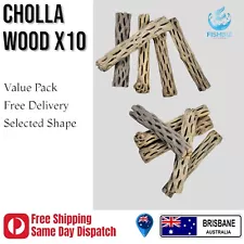 CHOLLA WOOD x 10 Natural - 15 CM (6') Length -Fish, Cherry Shrimp Tanks Aquarium