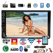 7'' 2 Din Car Parts Stereo Touch Screen MP5 Player USB Radio Bluetooth + Camera