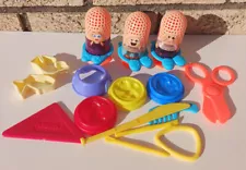 Vintage Playskool People for Play-Doh to make Hair to cut Barber set Not complet