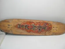 RARE LIB TECH 44" LONGBOARD SKATEBOARD VINTAGE GRAPHIC OUT OF PRODUCTION FLAMES