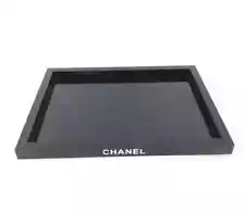 CHANEL Logo Tray Jewelry Tray Tray Interior Accessories Tray Black Women's Used