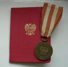 original POLISH POLAND WWII Victory over NAZI GERAMY medal + document