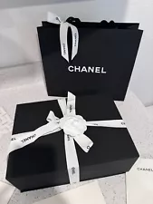 Magnetic CHANEL Box Empty Gift Box 12” X 8” X 4” With Shopping Bag,Ribbon-flower